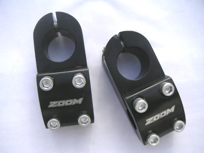 Mostek kierownicy prosty BMX , ZOOM MX413 czarny